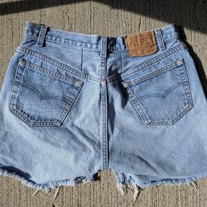Levi's 501 vintage denim cut off shorts